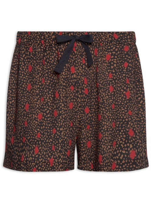 Short Masculino Casual PJ Bug Dots - Preto