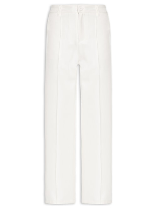 Calça Feminina Pantalona Alfaiataria - Off White
