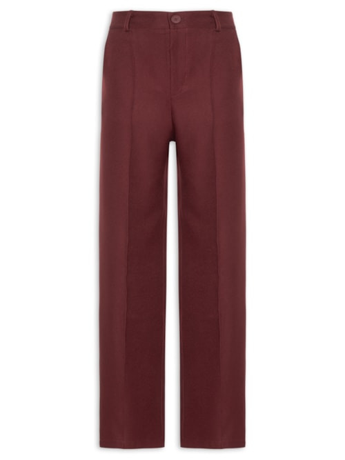 Calça Feminina Pantalona Alfaiataria - Vermelho