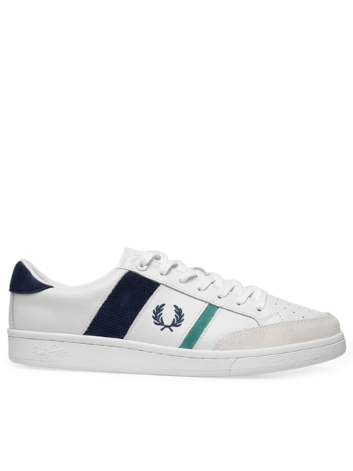 Tênis Masculino B725 Leather Suede - Branco Tênis Masculino B725 Leather Suede - Branco