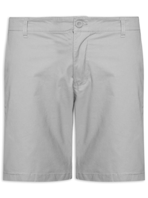 Bermuda Masculina Em Sarja Color - Cinza
