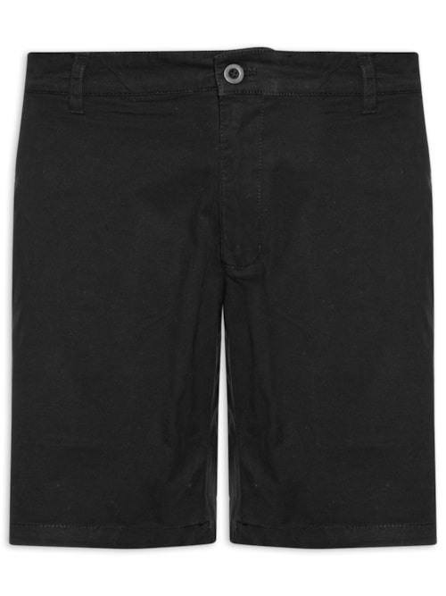 Bermuda Masculina Em Sarja Color - Preto