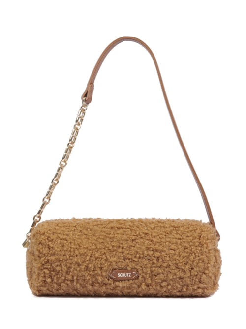 Bolsa Feminina Tiracolo Pequena Pele - Marrom
