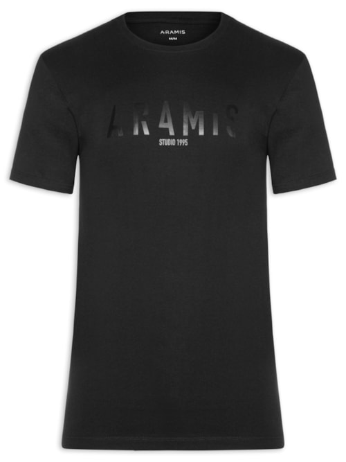 Camiseta Masculina Aramis Geométrico - Preto Camiseta Masculina Aramis Geométrico - Preto