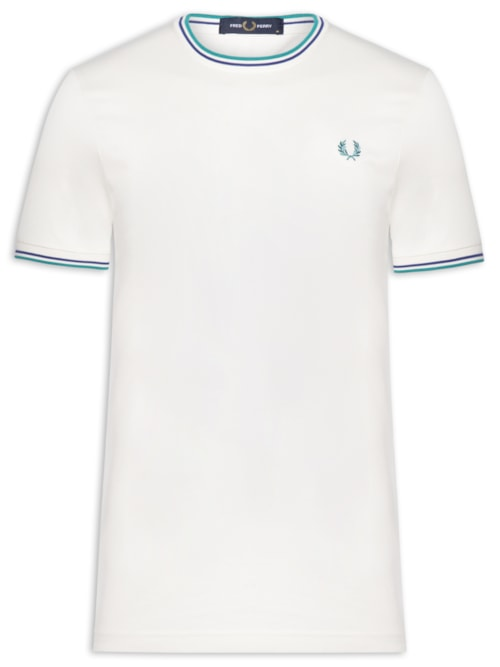 Camiseta Masculina Twin Tipped Regular Fit Em Algodão - Branco