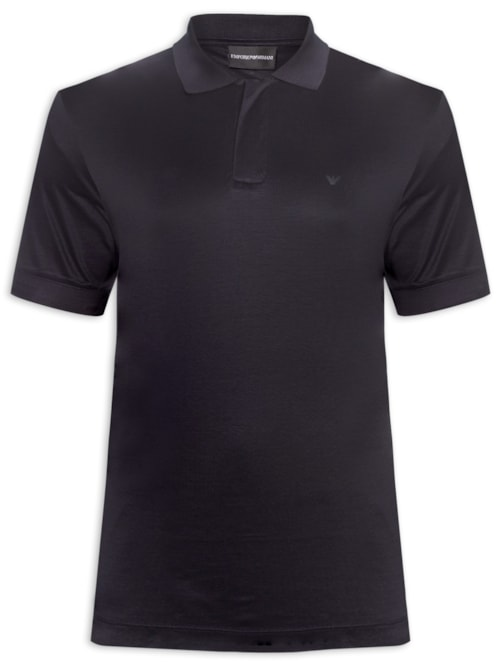 Camiseta Polo Masculina Travel Essential Lyocell-Blend - Azul Camiseta Polo Masculina Travel Essential Lyocell-Blend - Azul