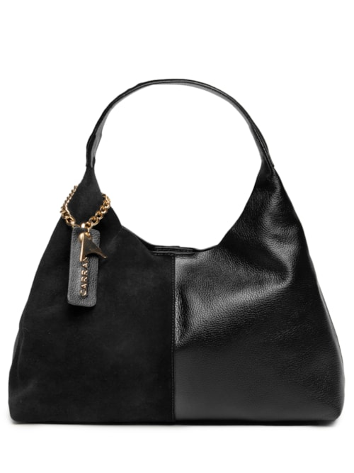 Bolsa Feminina Grande Couro - Preto Bolsa Feminina Grande Couro - Preto
