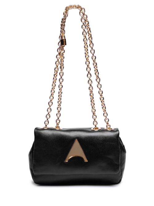 Bolsa Feminina Couro Pequena - Preto Bolsa Feminina Couro Pequena - Preto