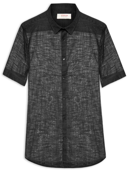Camisa Masculina New Texture Color - Preto