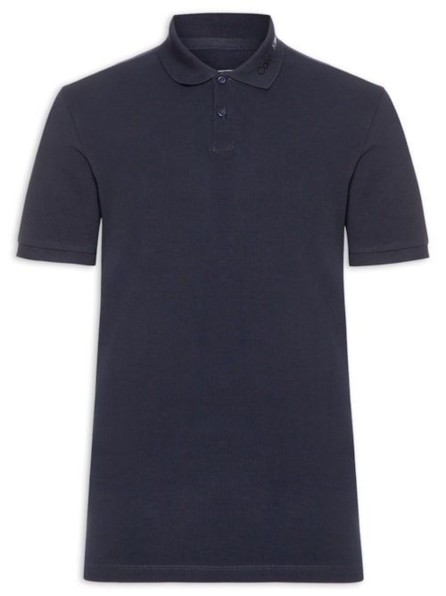 Polo Masculina Regular Retilínea Lateral - Azul Polo Masculina Regular Retilínea Lateral - Azul