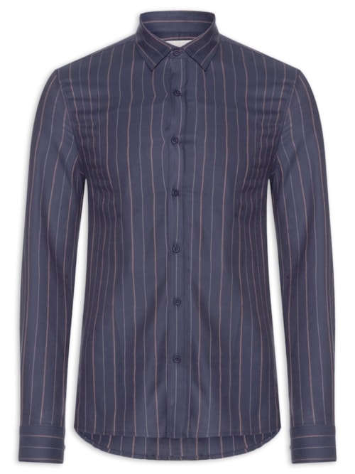 Camisa Masculina Manga Longa Regular Oxfordine - Azul Camisa Masculina Manga Longa Regular Oxfordine - Azul