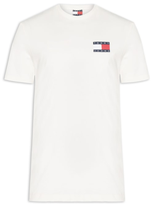 Camiseta Masculina Regular Fit Essential Flag Branco Camiseta Masculina Regular Fit Essential Flag Branco