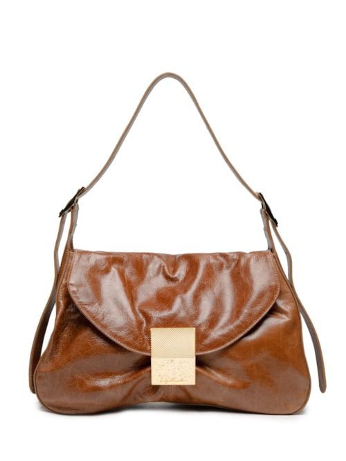 Bolsa Feminina Mineral Caramelo Enfeites - Marrom Bolsa Feminina Mineral Caramelo Enfeites - Marrom