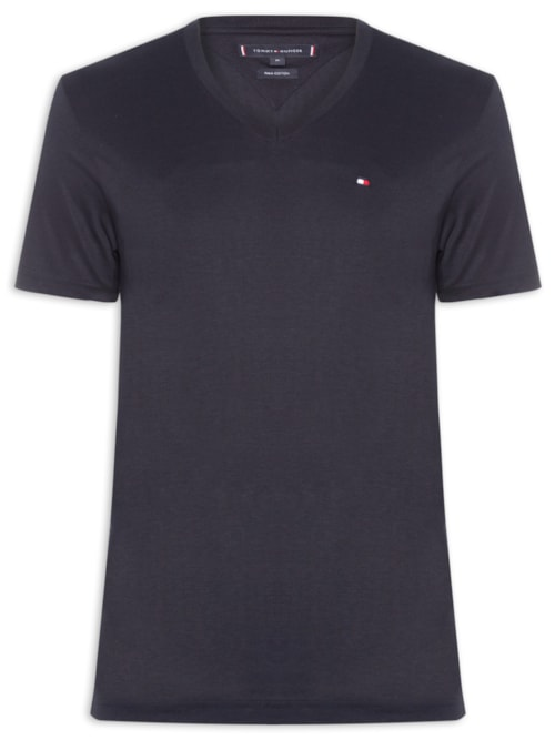 Camiseta Masculina Regular Fit V-Nk Pima Cotton - Azul Camiseta Masculina Regular Fit V-Nk Pima Cotton - Azul