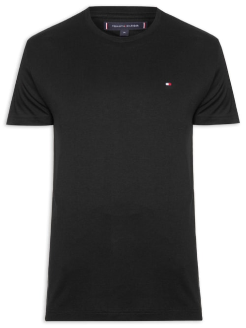 Camiseta Masculina Regular Fit C-NK Pima Cotton - Preto