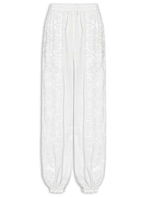 Calça Feminina Artesanal Camafeu - Branco