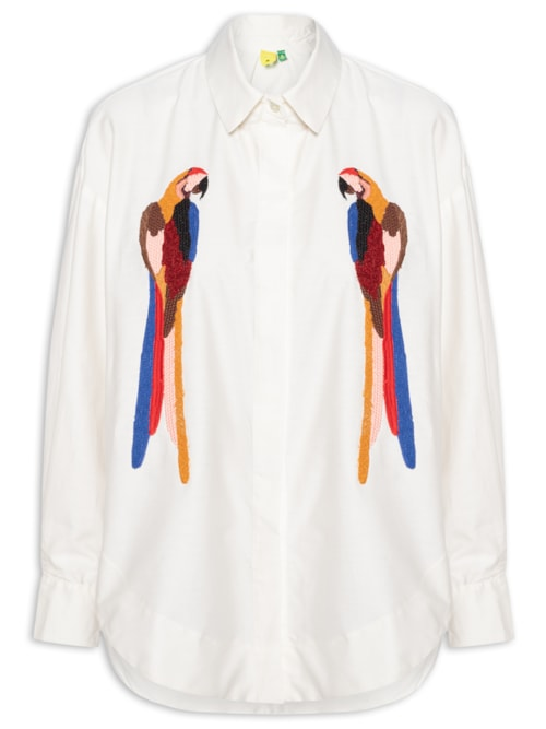 Camisa Feminina Bordada Araraquara - Branco