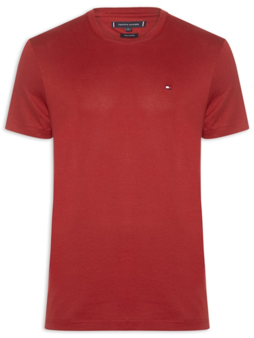 Camiseta Masculina Regular Fit C-NK Pima Cotton - Vermelho Camiseta Masculina Regular Fit C-NK Pima Cotton - Vermelho