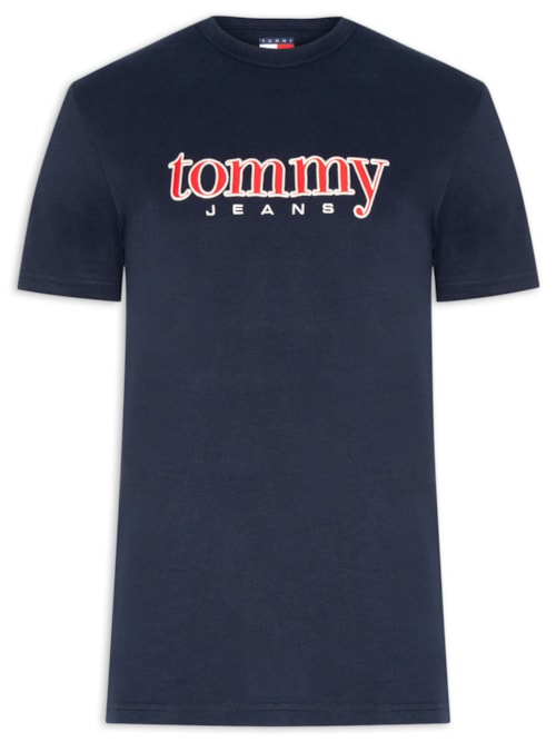 Camiseta Masculina Regular Fit Bordado Com Aplicação - Azul Camiseta Masculina Regular Fit Bordado Com Aplicação - Azul
