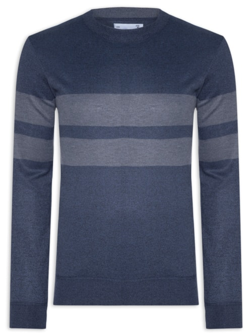 Suéter Masculino Soft Gola Redonda - Cinza