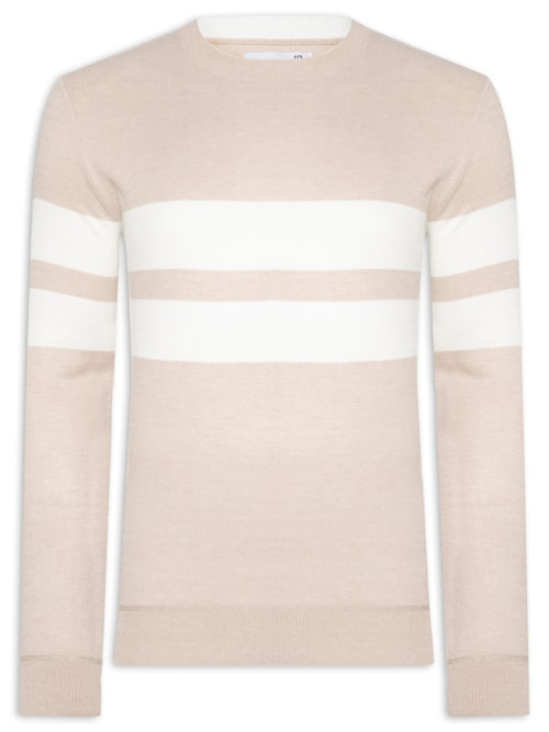 Suéter Masculino Soft Gola Redonda - Bege