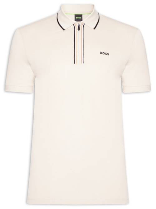 Polo Masculina Stretch Cotton Slim Fit Philix Goc - Bege Polo Masculina Stretch Cotton Slim Fit Philix Goc - Bege