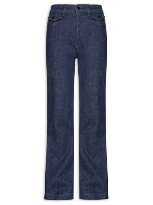 Calça Feminina Flare Cintura Alta - Azul
