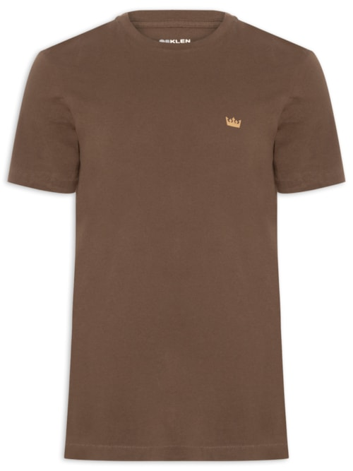 Camiseta Masculina Manga Curta Gola Careca Soft Used Gold Crown - Marrom Camiseta Masculina Manga Curta Gola Careca Soft Used Gold Crown - Marrom