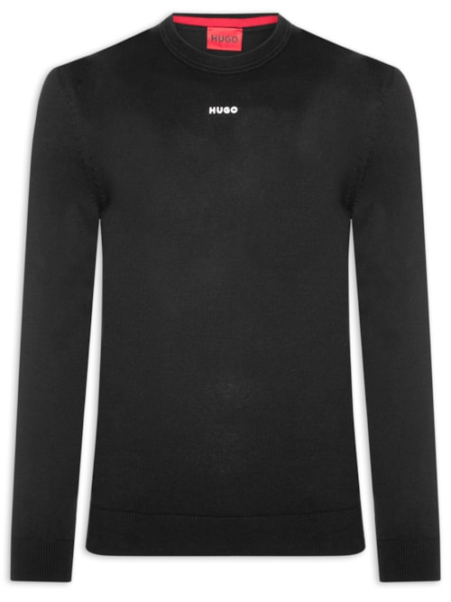 Suéter Masculino Slim-Fit Crew Neck San Cassius-C2 - Preto