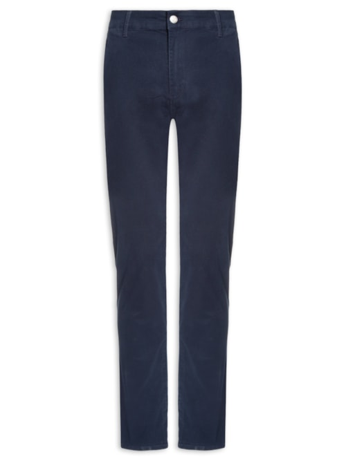 Calça Chino Masculina Slim Fit Scanton - Azul