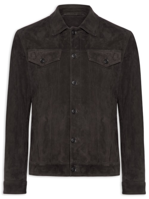 Jaqueta de Couro Masculina Slim C-Merak 1 - Marrom