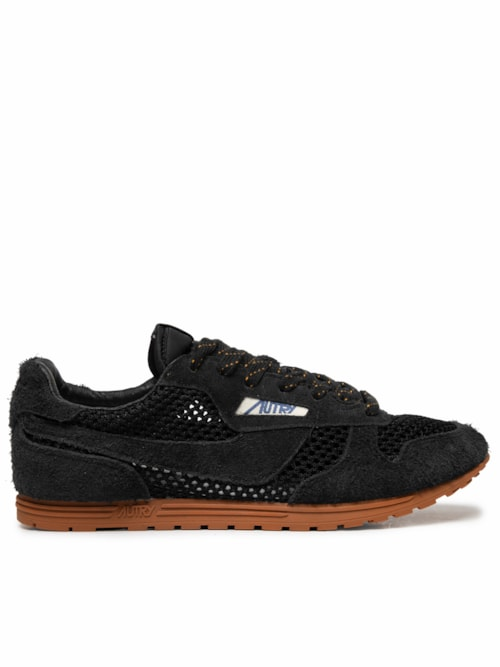 Tênis Feminino Windspin Low Knitted Suede - Preto