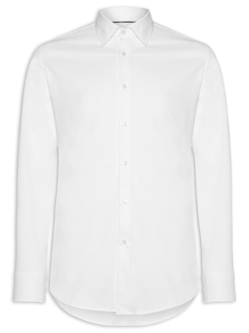 Camisa Social Masculina Manga Longa P-Hank-Kent - Branco Camisa Social Masculina Manga Longa P-Hank-Kent - Branco