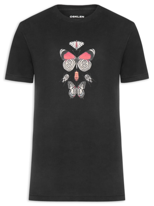 Camiseta Masculina Soft Used Insecta - Preto