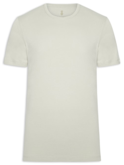 Camiseta Básica Masculina Em Algodão - Cinza Camiseta Básica Masculina Em Algodão - Cinza