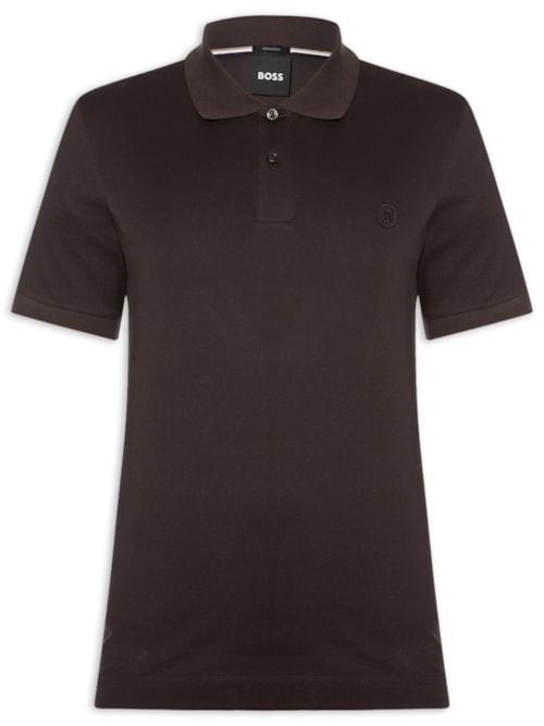 Polo Masculina Manga Curta C-Parris 98 Regular fit - Marrom Polo Masculina Manga Curta C-Parris 98 Regular fit - Marrom