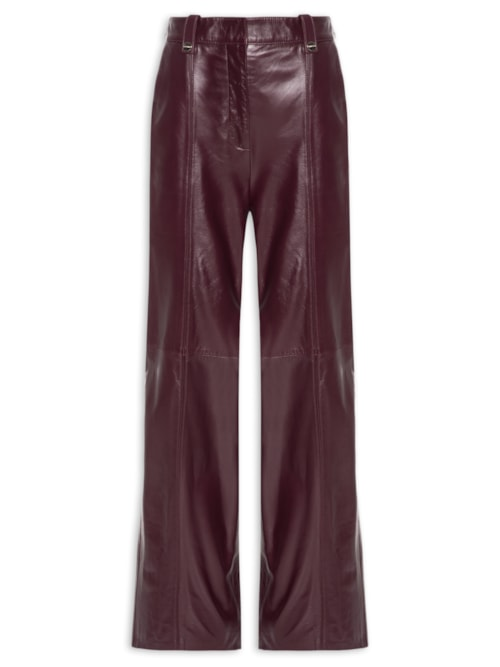 Calça Feminina Adelia Couro - Vermelho
