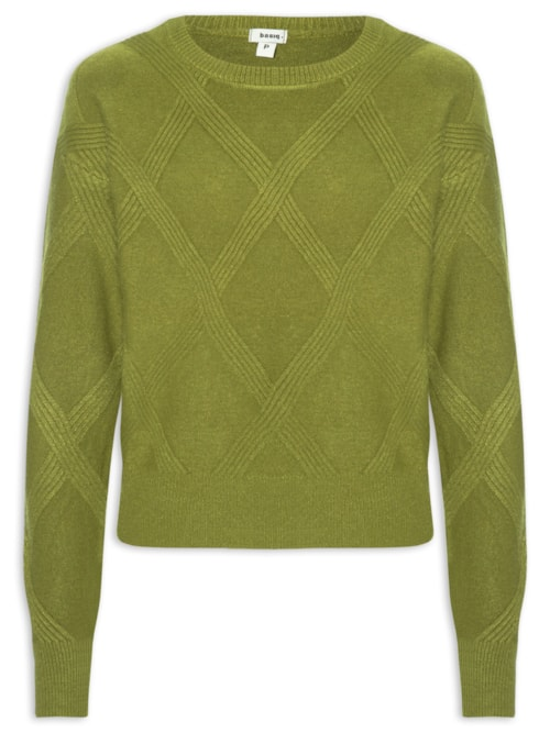 Suéter Feminino Texturizado Em Tricot - Verde Suéter Feminino Texturizado Em Tricot - Verde