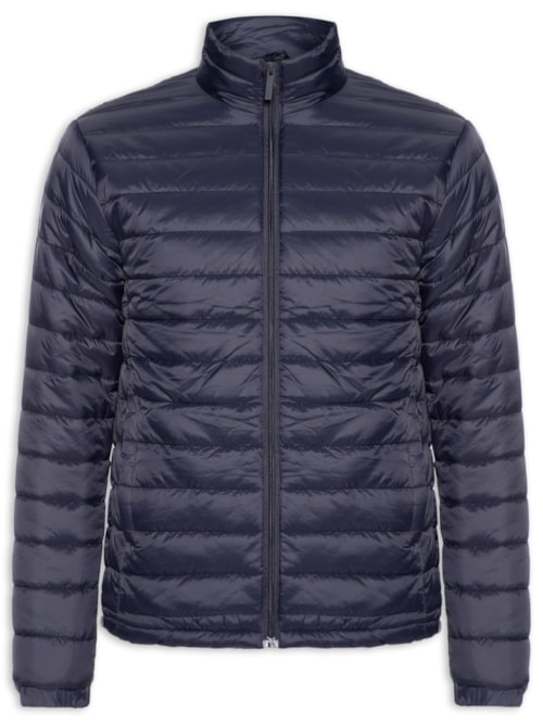 Jaqueta Masculina Puffer Com Saquinho - Azul Jaqueta Masculina Puffer Com Saquinho - Azul