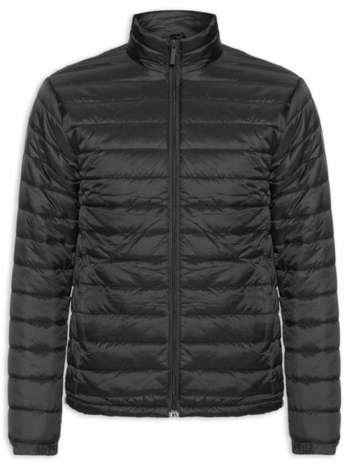 Jaqueta Masculina Puffer Com Saquinho - Preto