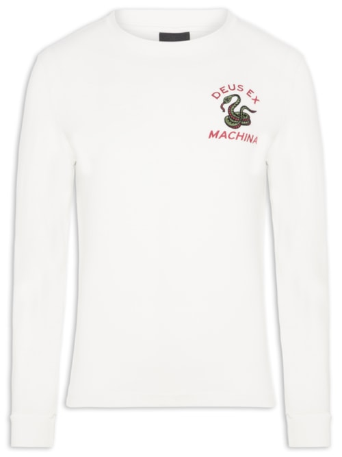 Camiseta Masculina Manga Longa Danger Noodle - Branco Camiseta Masculina Manga Longa Danger Noodle - Branco