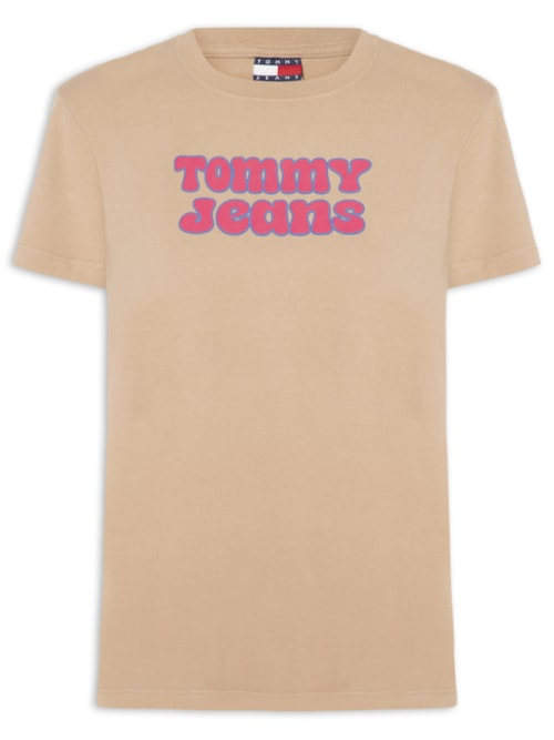 Camiseta Feminina Manga Curta Reg Essential Logo 2 Tee Ext - Marrom