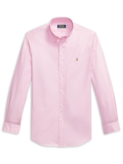 Camisa Masculina Manga Longa Classic Logo - Rosa
