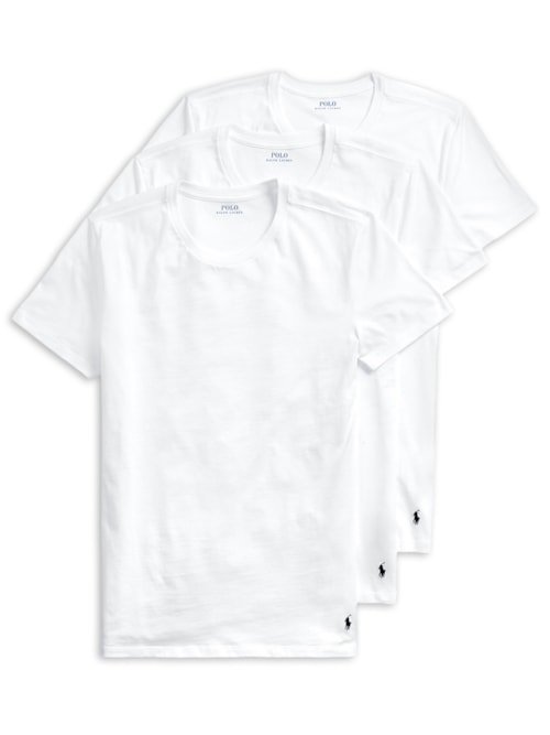 Kit 3 Camisetas Masculinas Com Logo Bordado - Branco