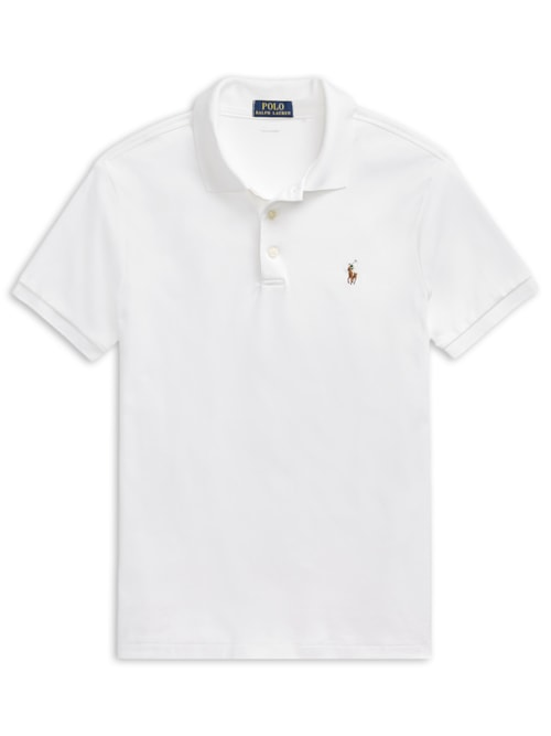 Polo Masculina Manga Curta Pima Slim Fit - Branco Polo Masculina Manga Curta Pima Slim Fit - Branco