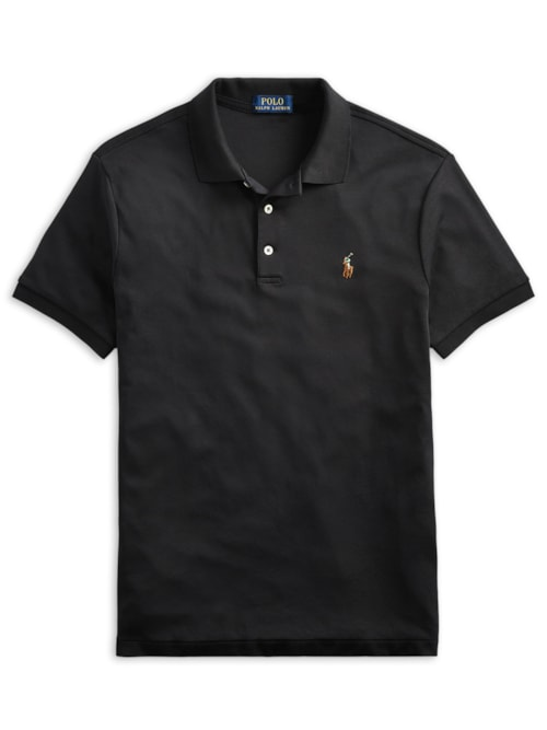Polo Masculina Manga Curta Pima Slim Fit - Preto