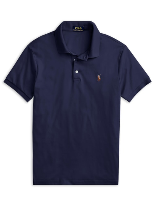 Polo Masculina Manga Curta Pima Slim Fit - Azul
