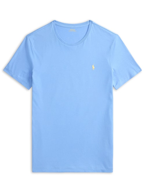 Camiseta Masculina Manga Curta Classic Logo Bordado Fit Relaxed - Azul
