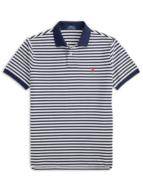 Polo Masculina Manga Curta Listrada Classic Logo Bordado - Azul