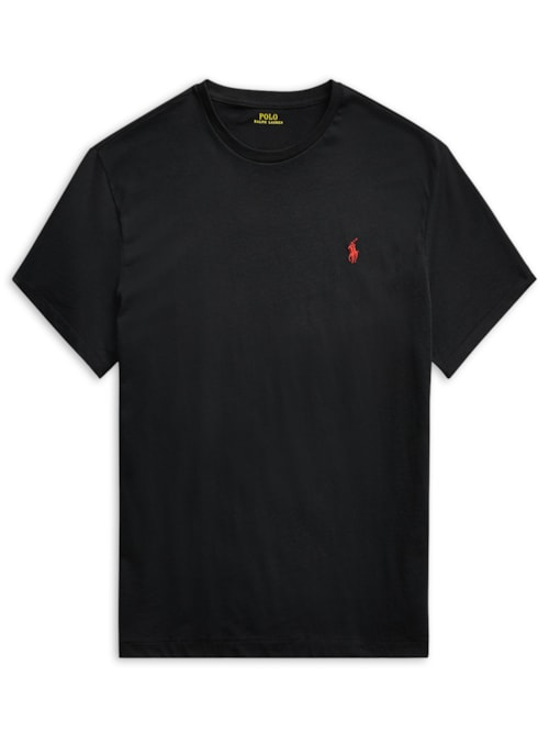 Camiseta Masculina Manga Curta Classic Logo Bordado - Preto Camiseta Masculina Manga Curta Classic Logo Bordado - Preto